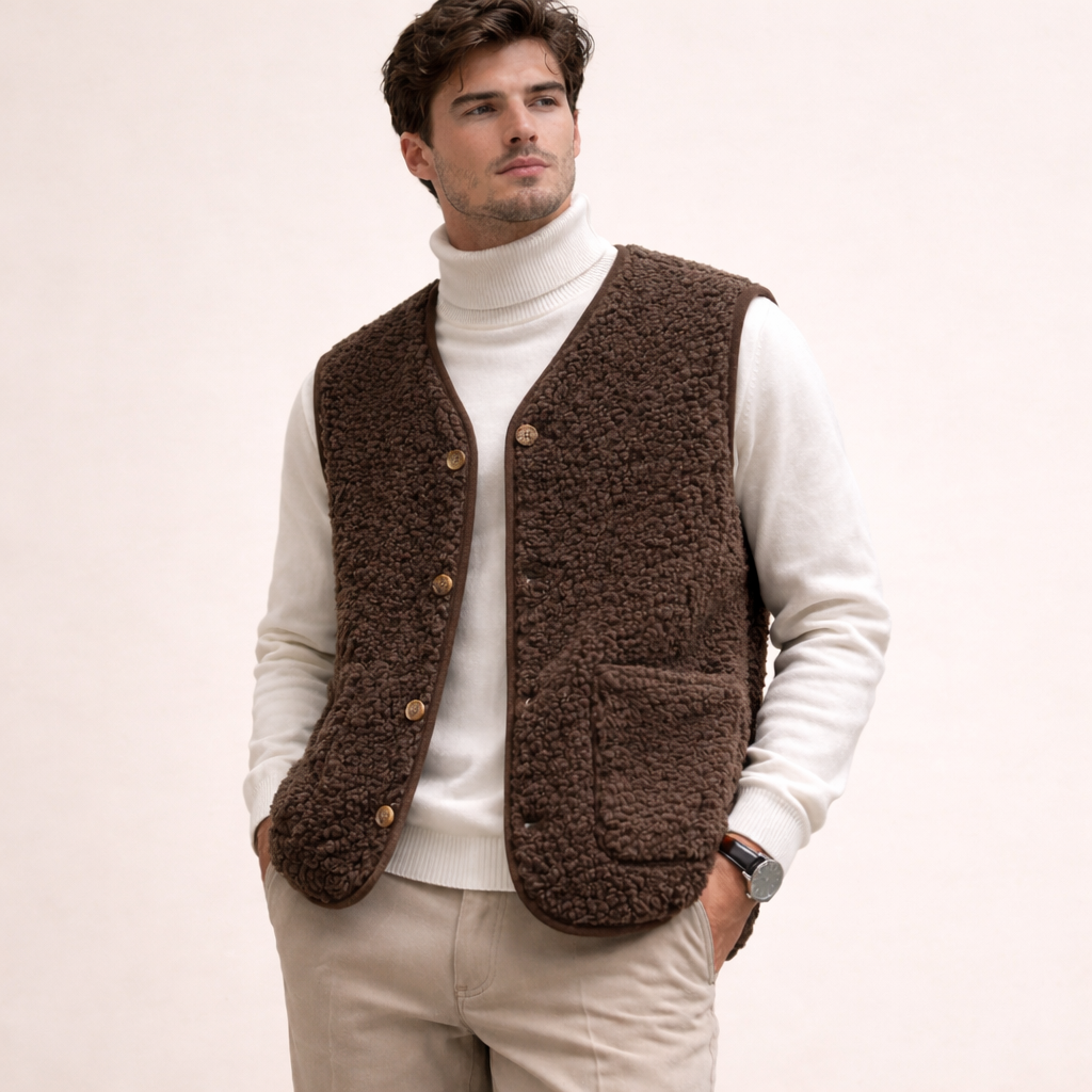 Gilet Uomo in Lana dAgnello Morbido Elegante