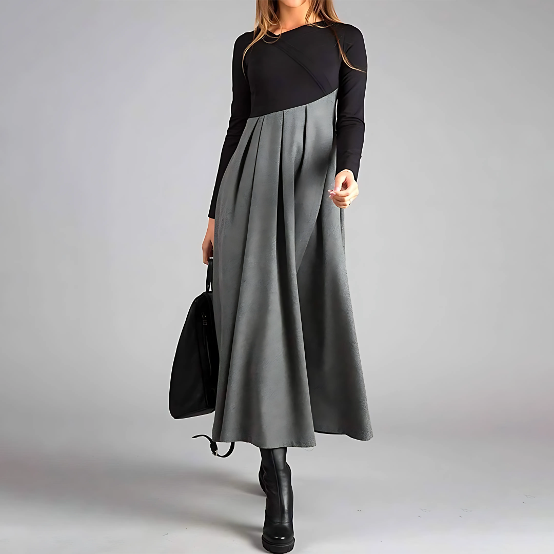 Abito Donna Moderno Contrasto Linee Pulite - Vesarelli
