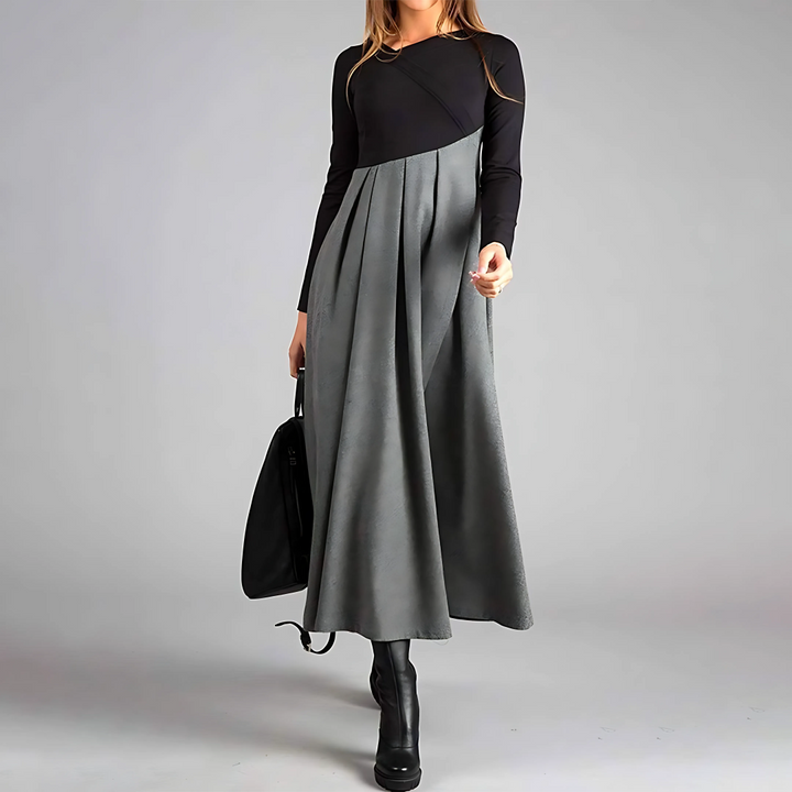 Abito Donna Moderno Contrasto Linee Pulite - Vesarelli