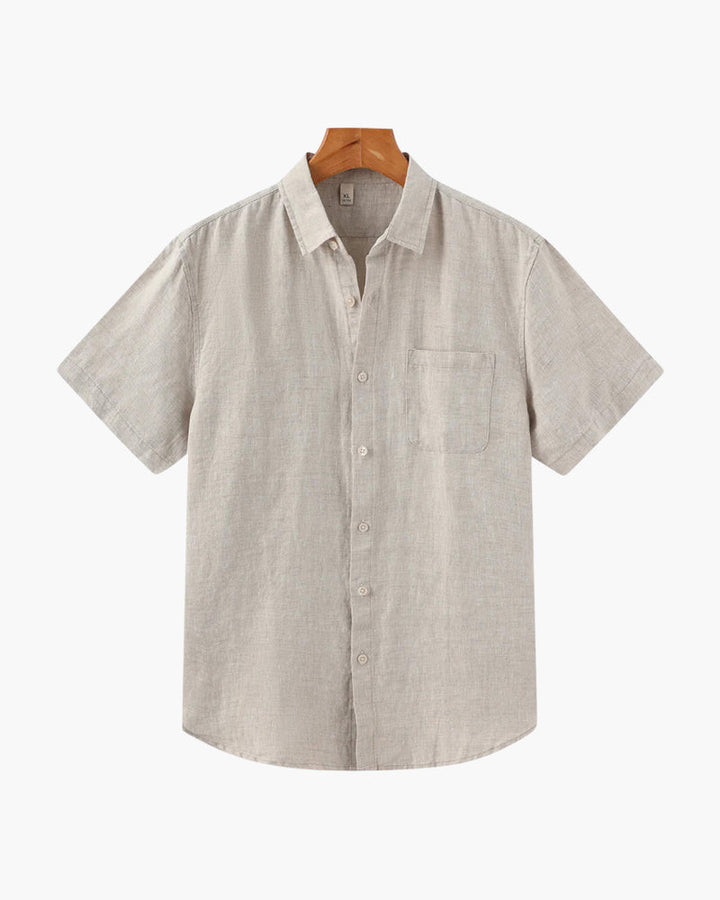Camicia Uomo in Lino Manica Corta Traspirante - Vesarelli