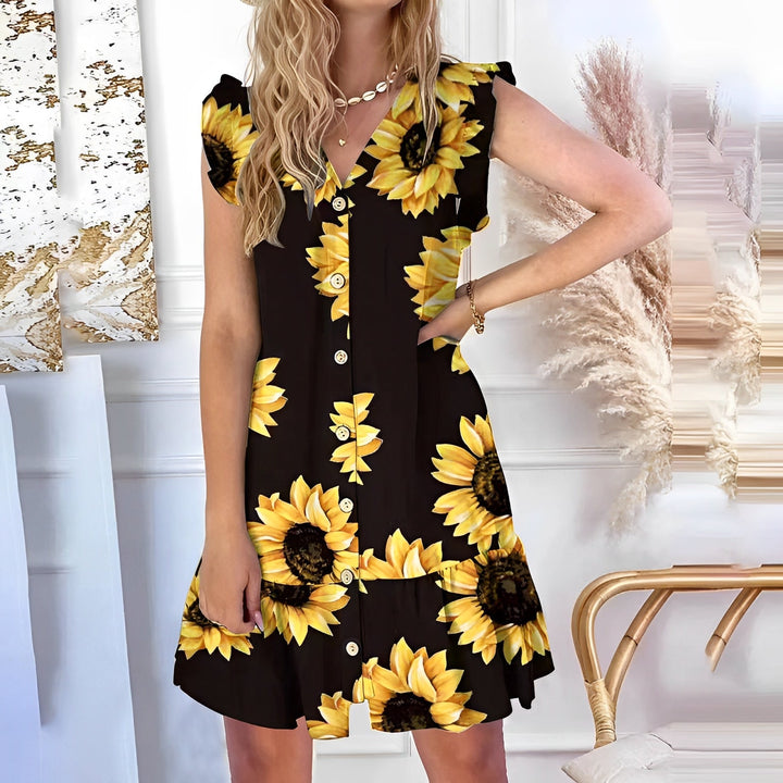Abito Donna Fluido Fantasia Leggero Stile Estivo