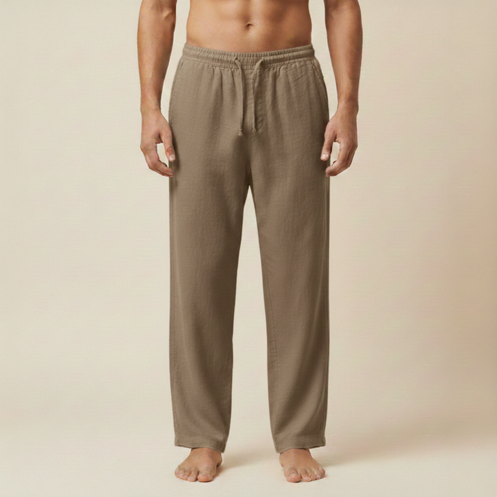 Pantaloni Estivi Uomo Tessuto Leggero Vestibilità Confortevole