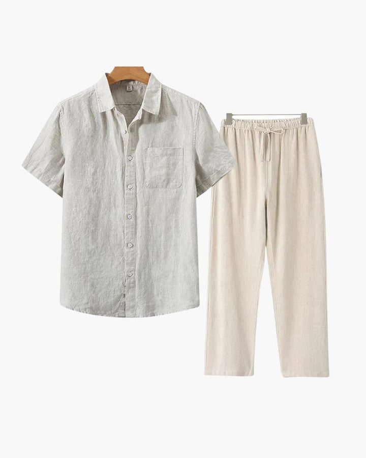 Set Estivo Uomo in Lino Vestibilità Classica