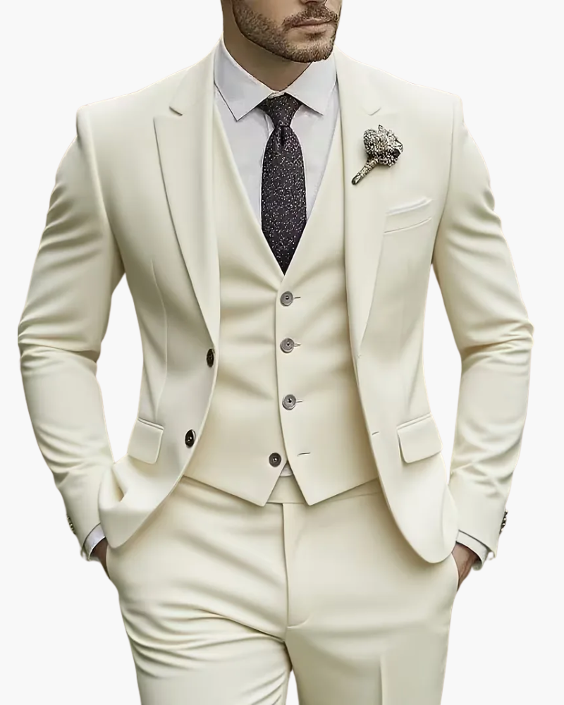 Completo Uomo Tre Pezzi Elegante Slim Fit - Vesarelli