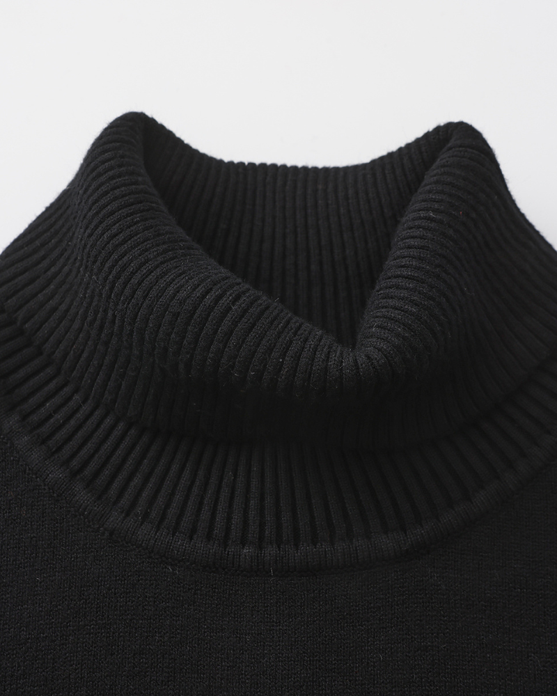 Maglione Uomo Collo Alto Morbido Stile Formale