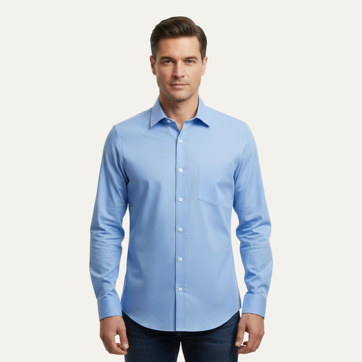 Camicia Uomo Formale Tessuto Lucido Slim Fit