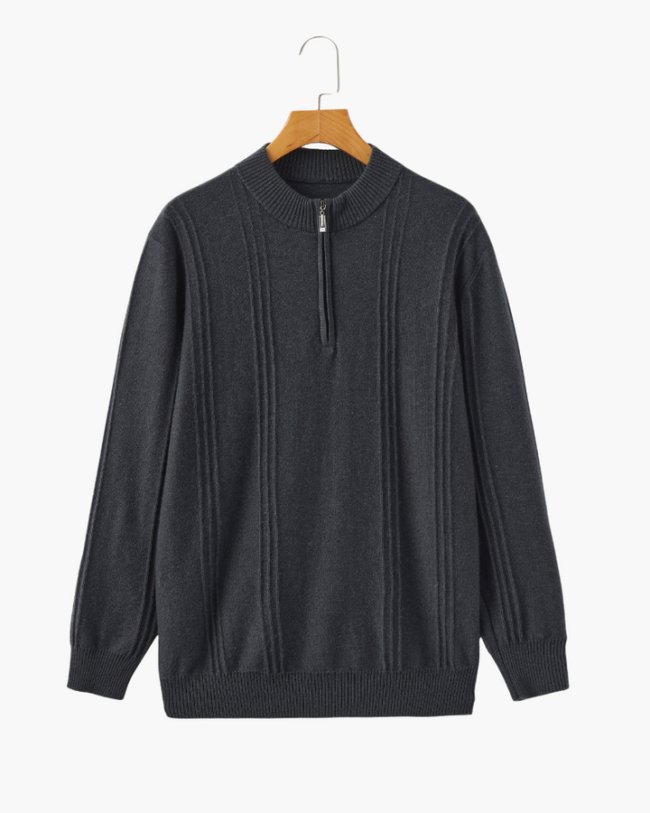 Maglione Uomo in Cashmere Mezzo Zip Comfort