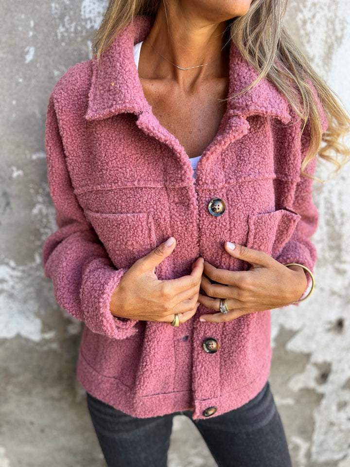Giacca Donna Corta in Lana Revers Classico Accogliente - Vesarelli