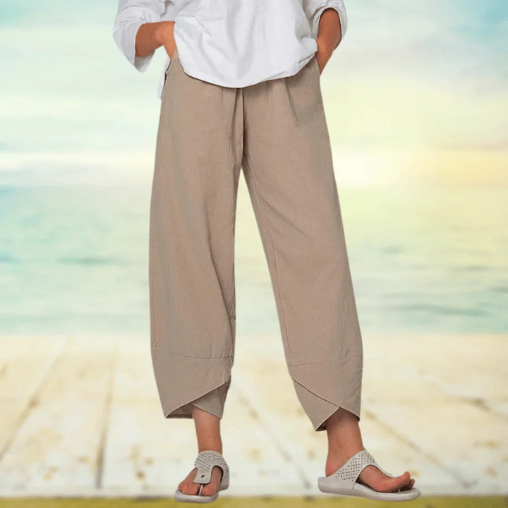 Pantaloni Donna Casual Leggeri Tessuto Traspirante - Vesarelli
