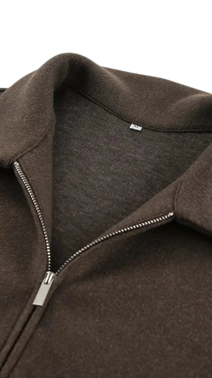 Giacca Uomo con Zip Colletto Classico Vestibilità Regolare