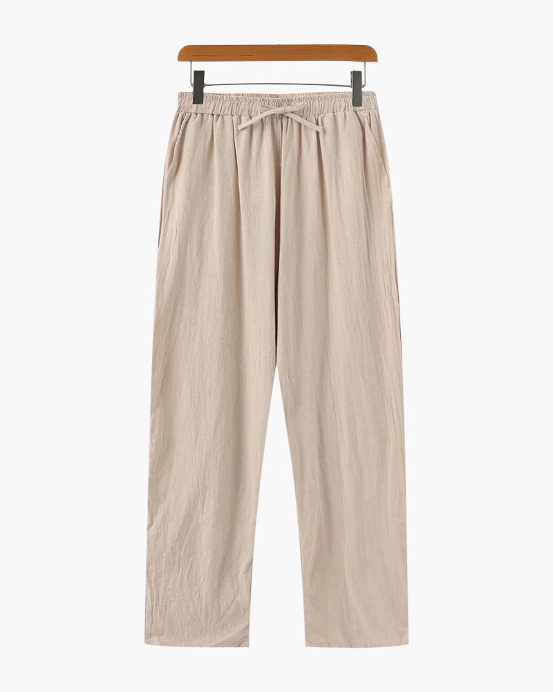 Pantaloni Uomo in Lino Vestibilità Rilassata Comfort Estivo - Vesarelli
