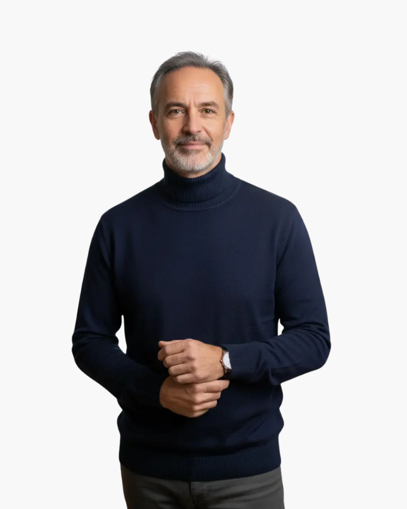 Maglione Uomo Collo Alto in Viscosa Stretch Vestibilità Comfort - Vesarelli