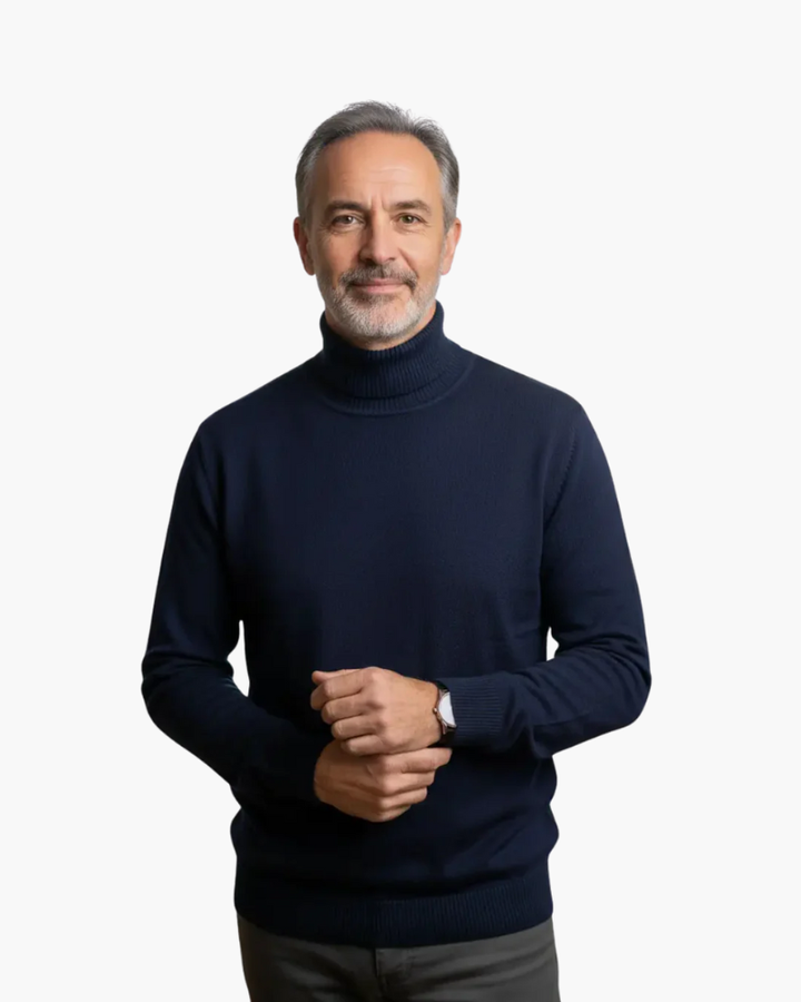 Maglione Uomo Collo Alto in Viscosa Stretch Vestibilità Comfort - Vesarelli