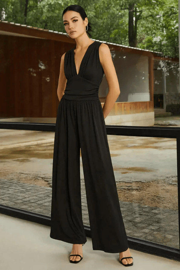 Jumpsuit Donna Elegante Scollo a V Slim Fit