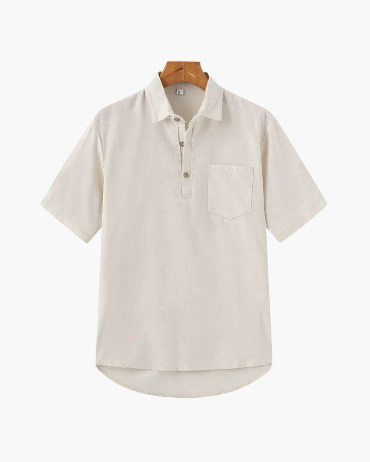 Polo Uomo in Lino Comfort Estivo Stile Essenziale - Vesarelli