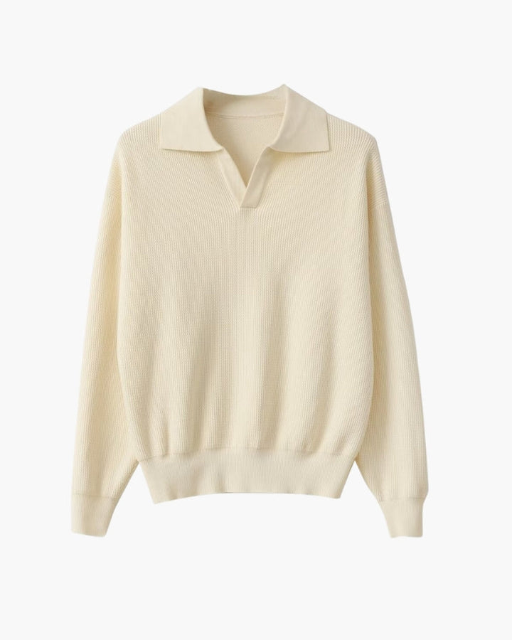 Maglione Polo Uomo in Maglia Testurizzata Vestibilità Comfort - Vesarelli