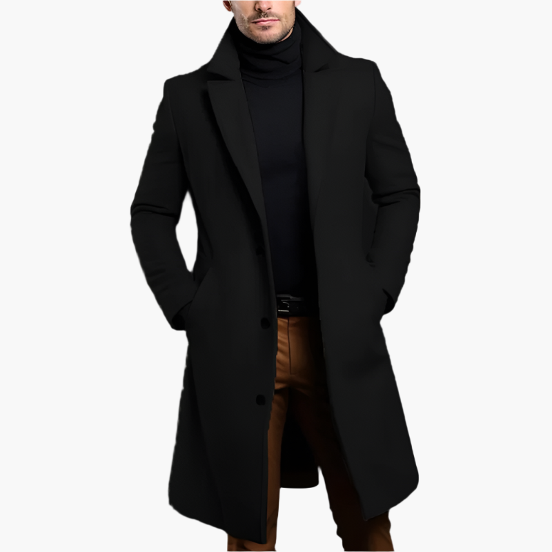 Cappotto Uomo Monopetto Misto Lana Stile Classico Invernale - Vesarelli