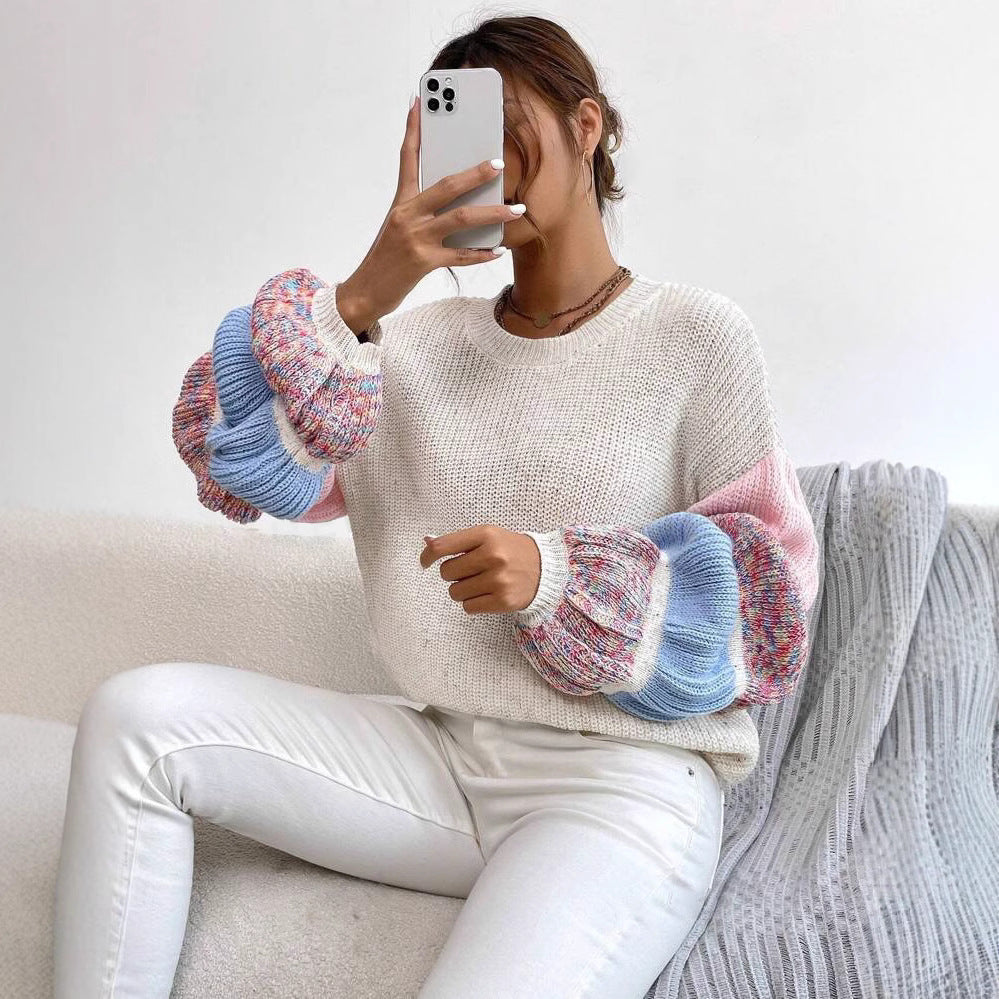 Maglione Donna Oversize Maniche Sbuffo Morbido - Vesarelli