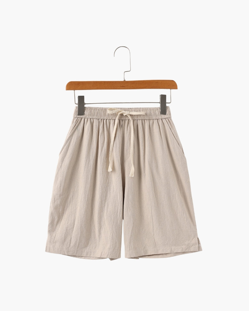 Shorts Uomo in Lino Traspiranti Vita Elastica - Vesarelli