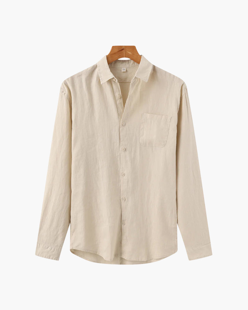 Camicia Uomo in Lino Traspirante Vestibilità Rilassata - Vesarelli