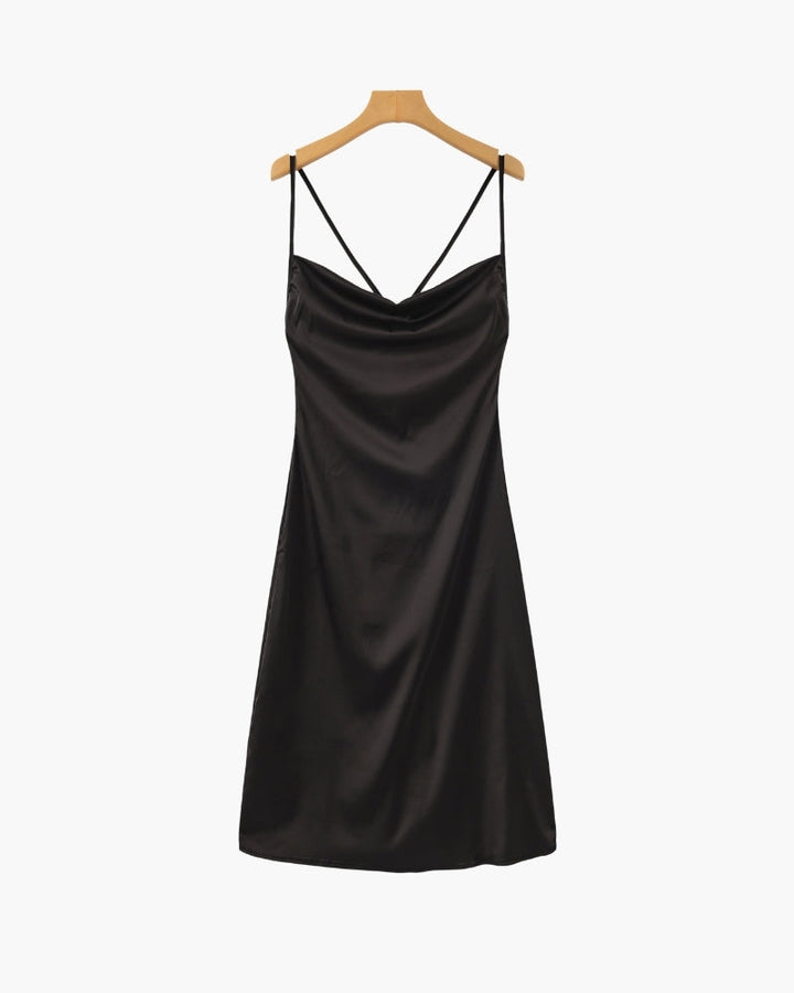 Abito Slip Donna in Satin Vestibilità Fluida