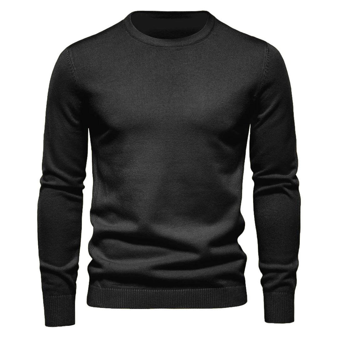 Maglione Uomo Lavorato a Maglia Girocollo Casual