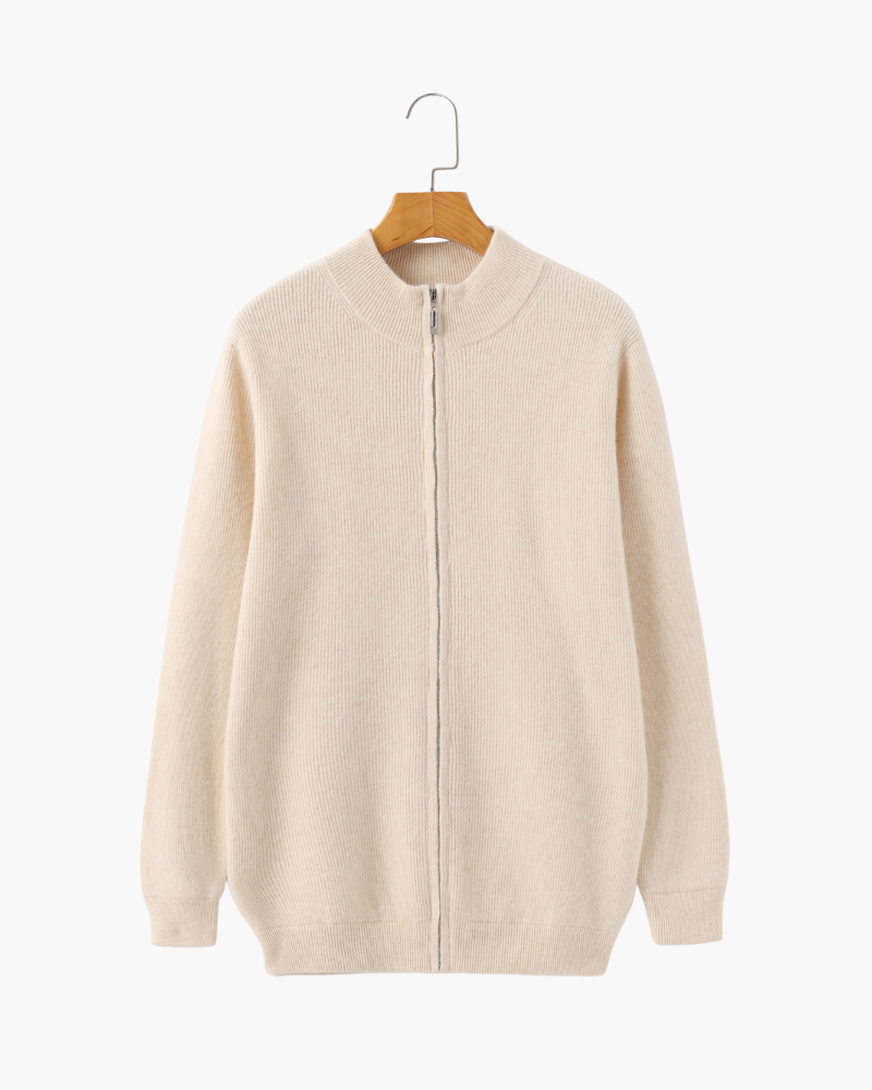 Maglione Uomo con Zip Tessuto Morbido Vestibilità Comoda