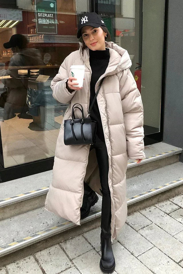 Cappotto Donna Lungo Trapuntato Invernale Slim