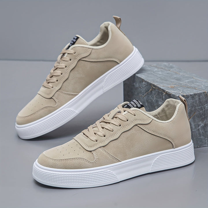 Sneakers Uomo Basse Tessuto Tinta Unita