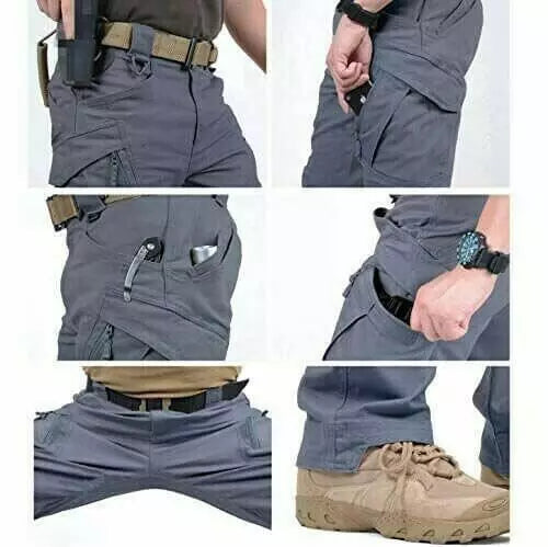Pantaloni Uomo Tattici Resistenti Funzionali Vestibilità Comoda