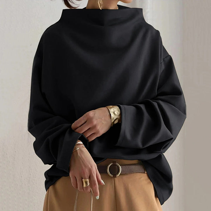 Maglione Donna Collo Alto Maniche Lunghe Vestibilità Casual