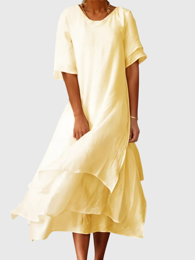 Abito Donna Elegante Vestibilità Delicata Stile Primaverile