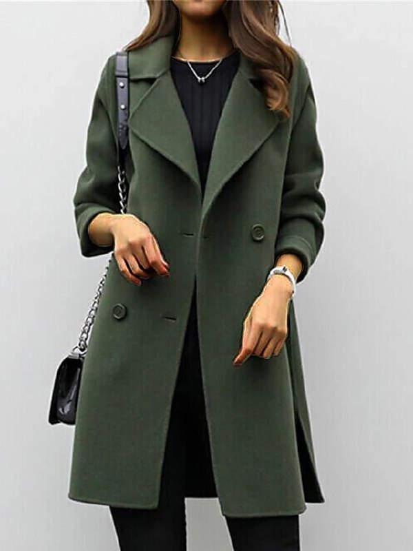 Trench Donna Leggero Caldo Lunghezza Lunga