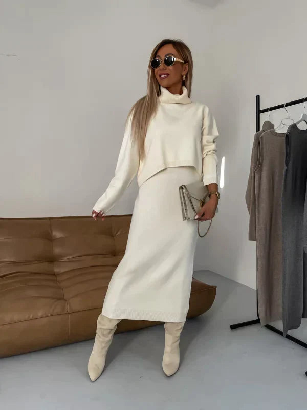 Completo Donna Abito e Maglione Coordinato Vestibilità Regular