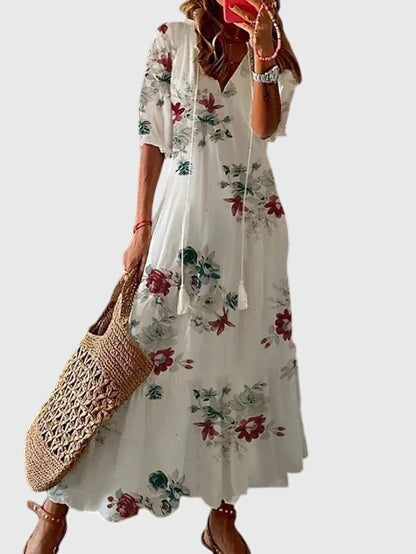 Abito Donna Stile Boho Vintage Estivo Linea Ampia