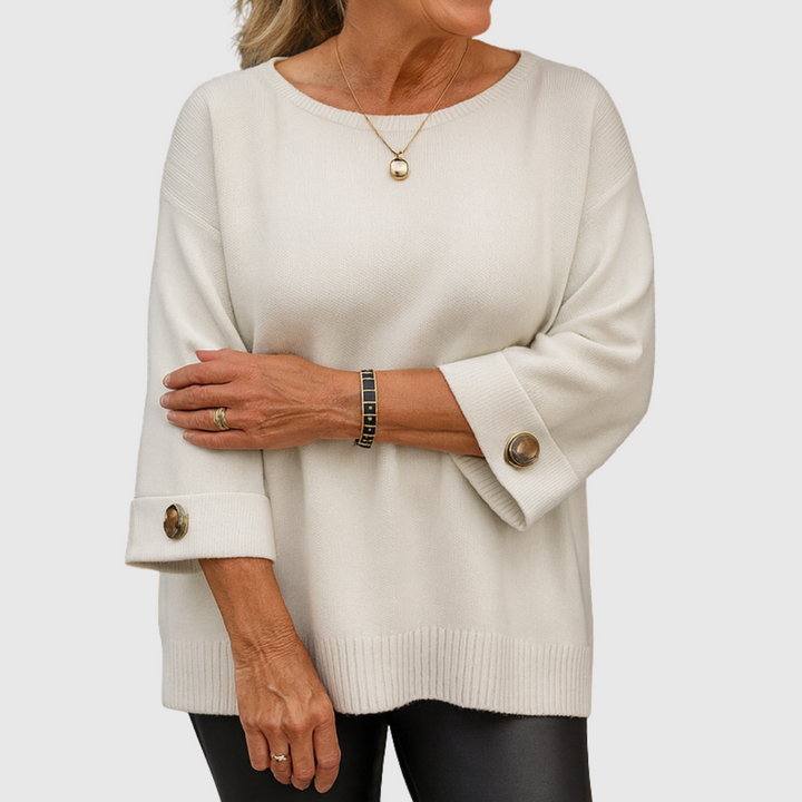 Maglione Donna Girocollo Lavorato a Maglia Manica Lunga Morbido - Vesarelli