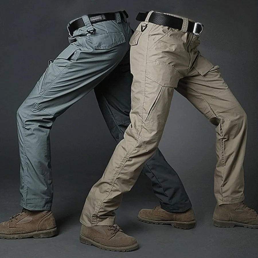 Pantaloni Cargo Uomo Tessuto Resistente Vestibilità Regular