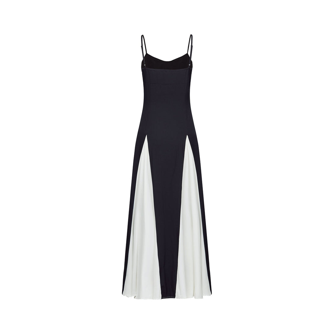 Abito Cerimonia Donna Maxi Bicolore Elegante