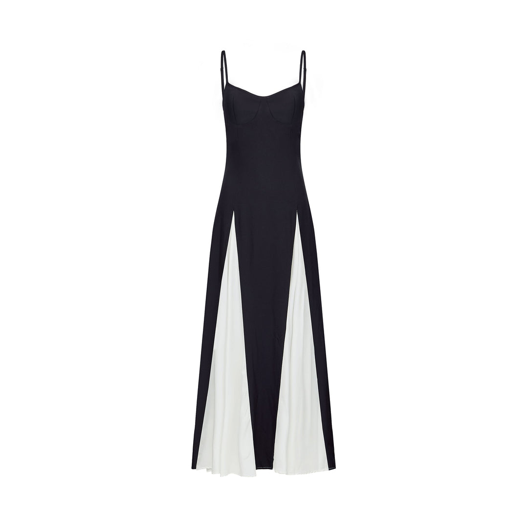 Abito Cerimonia Donna Maxi Bicolore Elegante