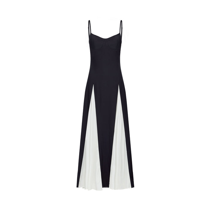 Abito Cerimonia Donna Maxi Bicolore Elegante
