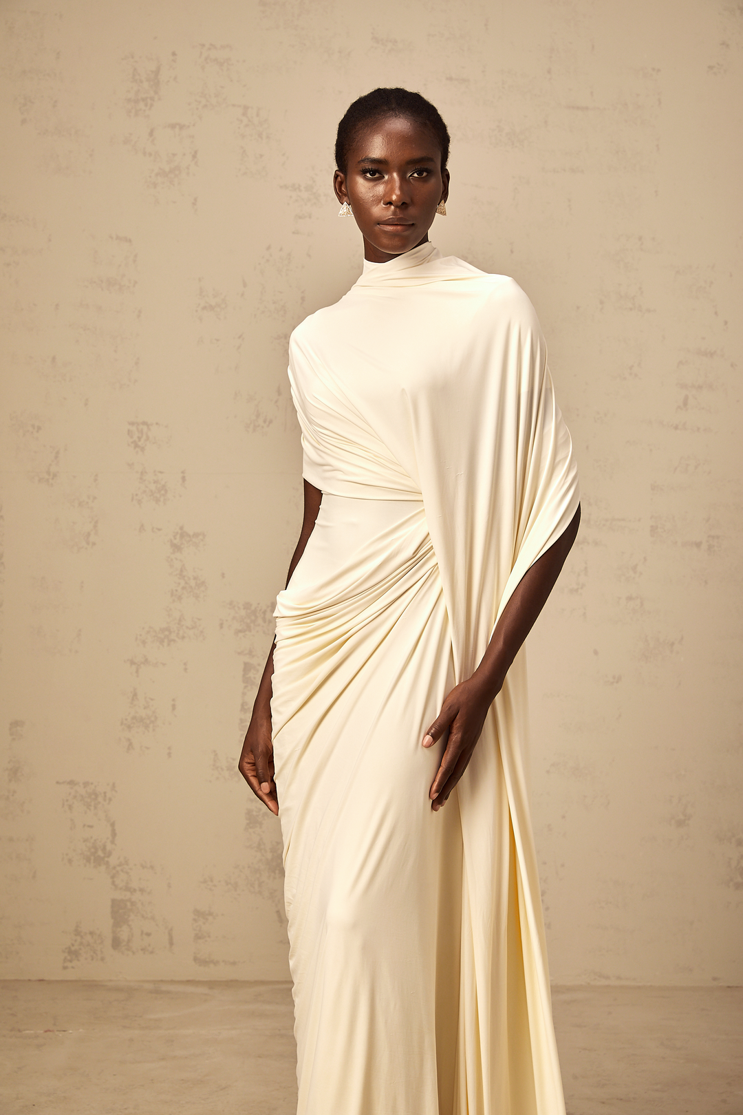 Abito Cerimonia Donna Drappeggio Elegante
