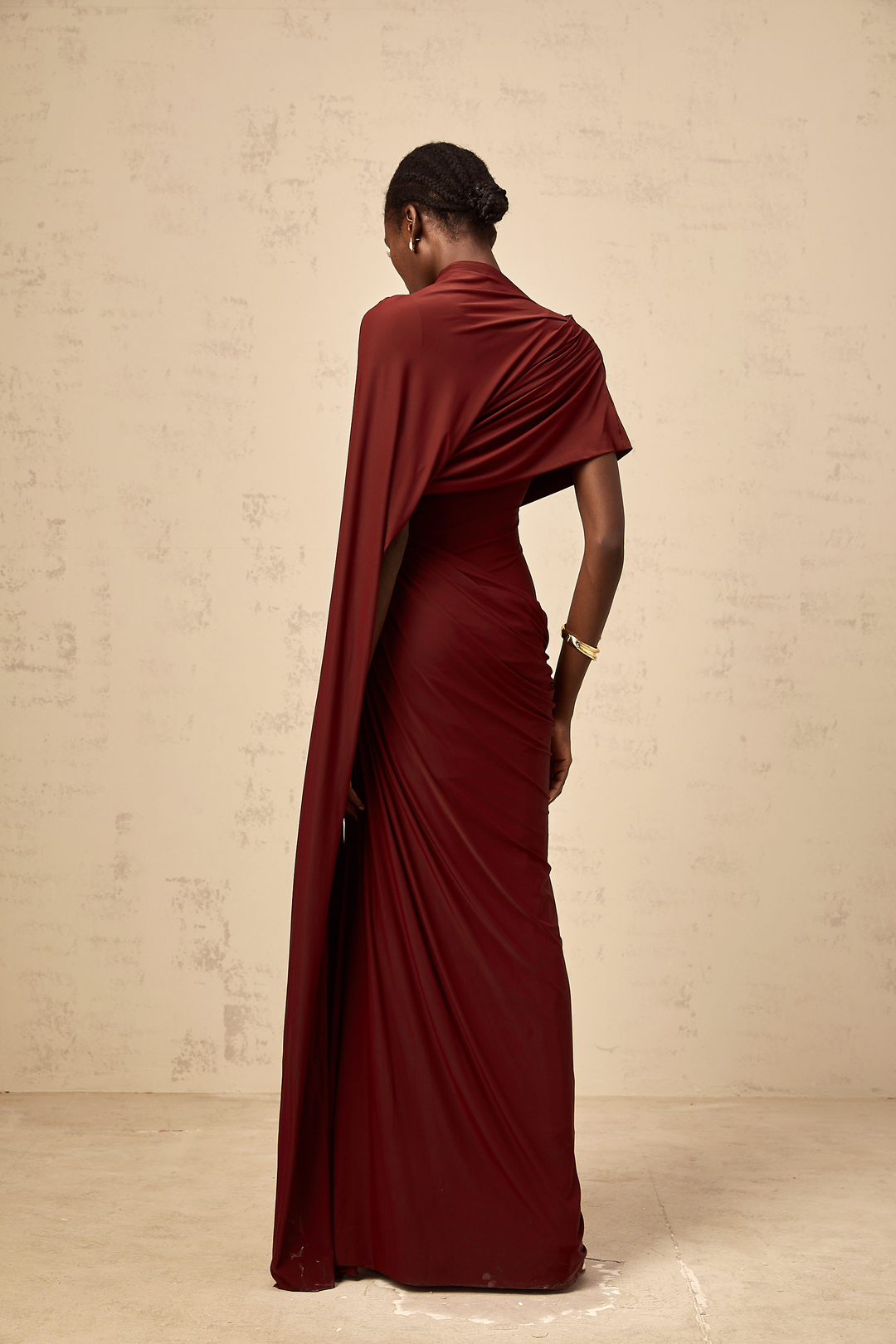 Abito Cerimonia Donna Drappeggio Elegante