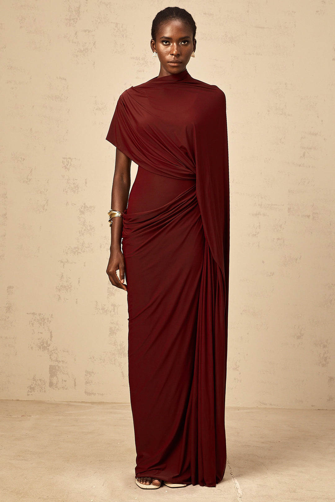 Abito Cerimonia Donna Drappeggio Elegante