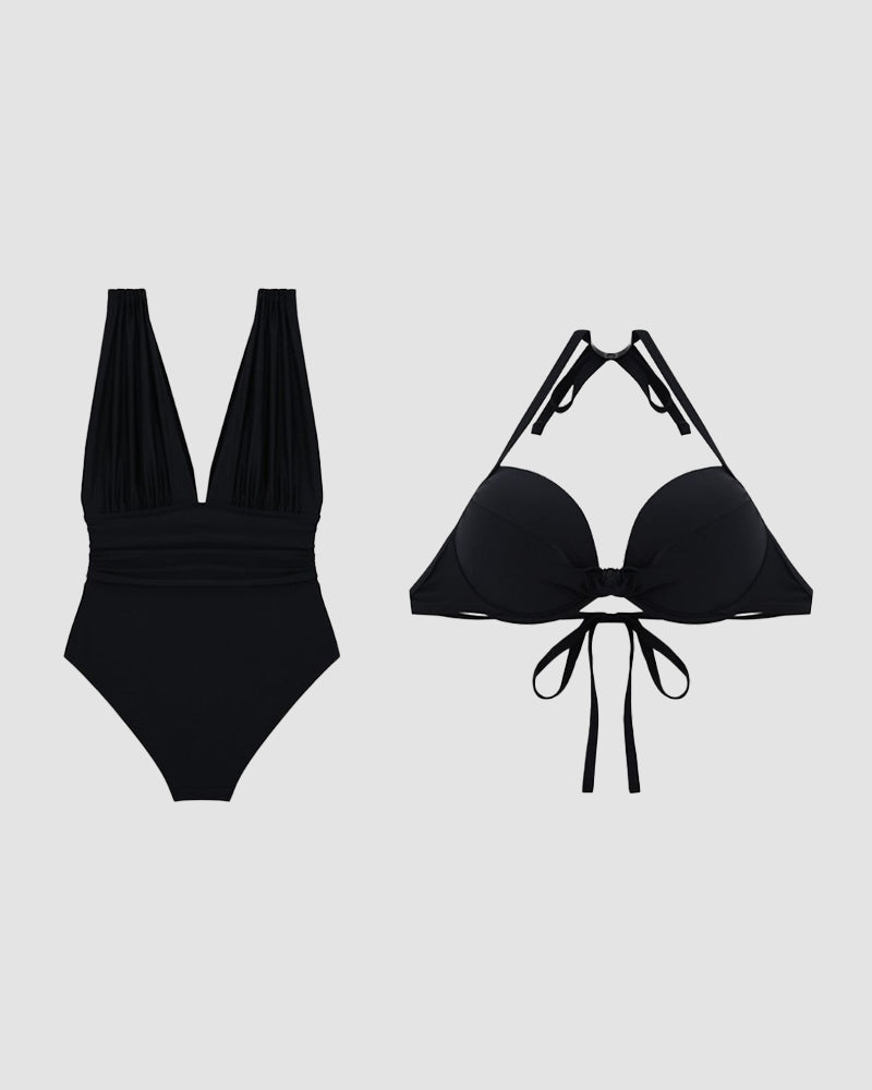 Costume Due Pezzi Donna Leggero Estivo Vestibilità Comoda