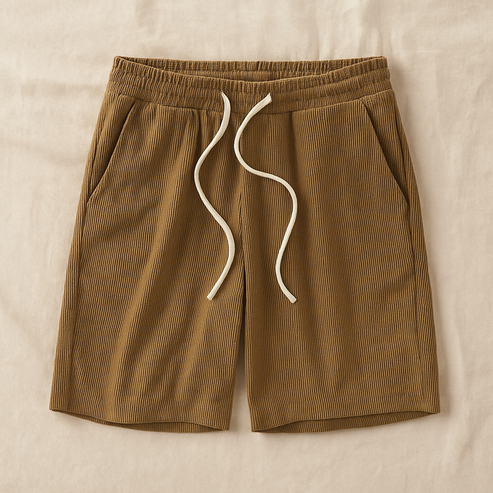 Pantaloncini Uomo Tessuto Waffle Vita Elastica Comodi