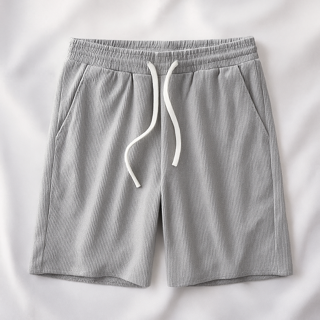 Pantaloncini Uomo Tessuto Waffle Vita Elastica Comodi