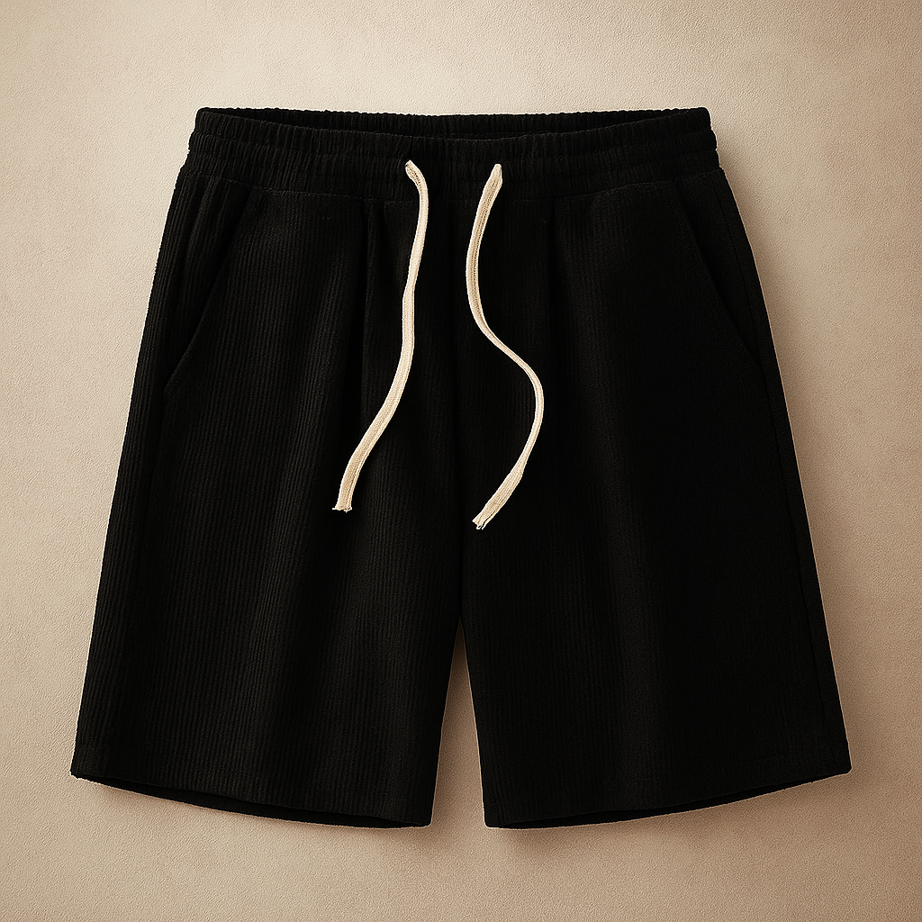 Pantaloncini Uomo Tessuto Waffle Vita Elastica Comodi