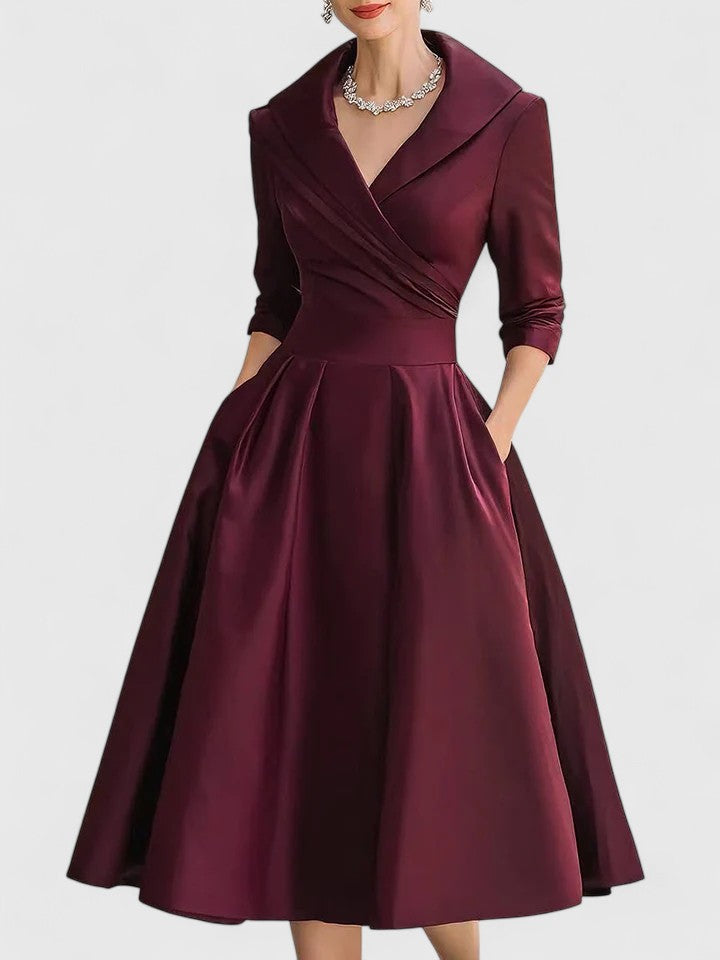 Abito Midi Donna Linea Fluida Stile Raffinato