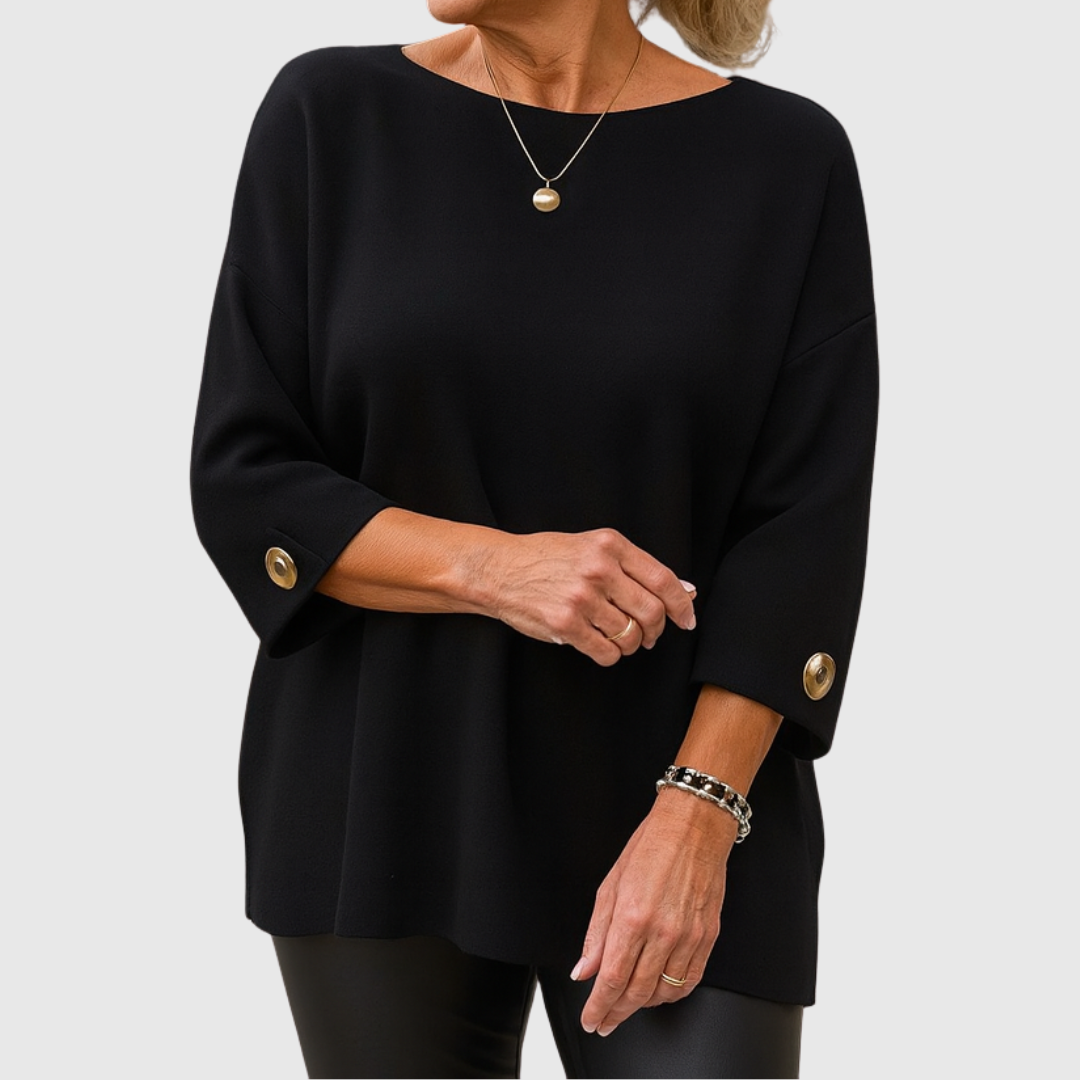 Maglione Donna Girocollo Lavorato a Maglia Manica Lunga Morbido