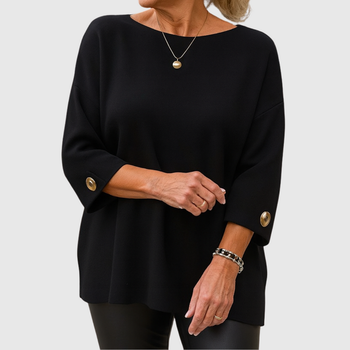 Maglione Donna Girocollo Lavorato a Maglia Manica Lunga Morbido
